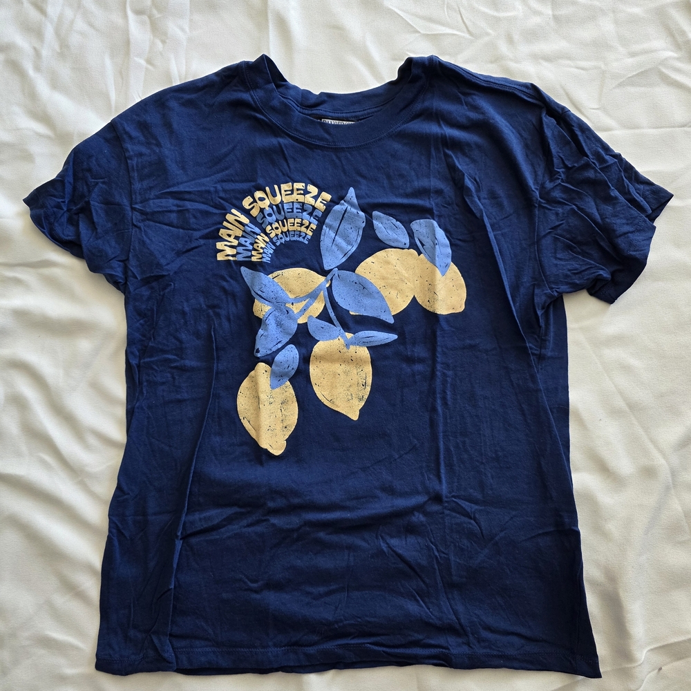 Girl Dangerous Anthropolgie Tshirt with Lemon Print